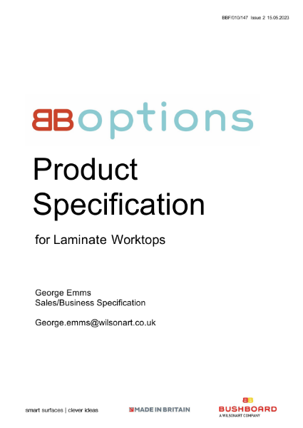 Options Worktop Specification