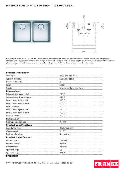 Product Sheet 122.0607.085