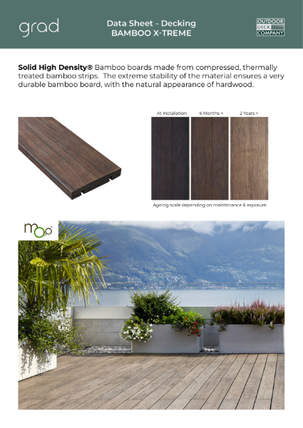 Grad Decking - Bamboo X-treme Data Sheet