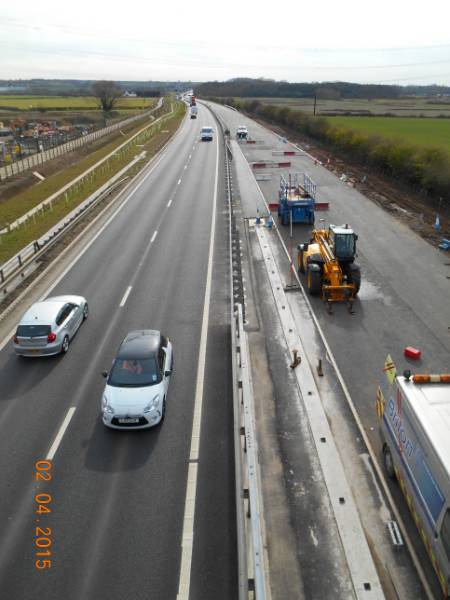 ACO combined kerb drainage system installed throughout widening of A453