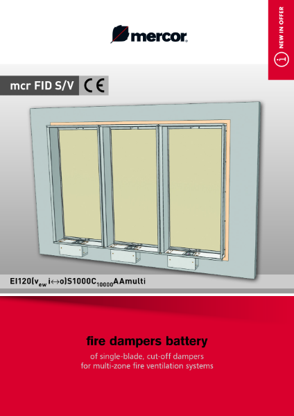 fire dampers battery mcr FID SV