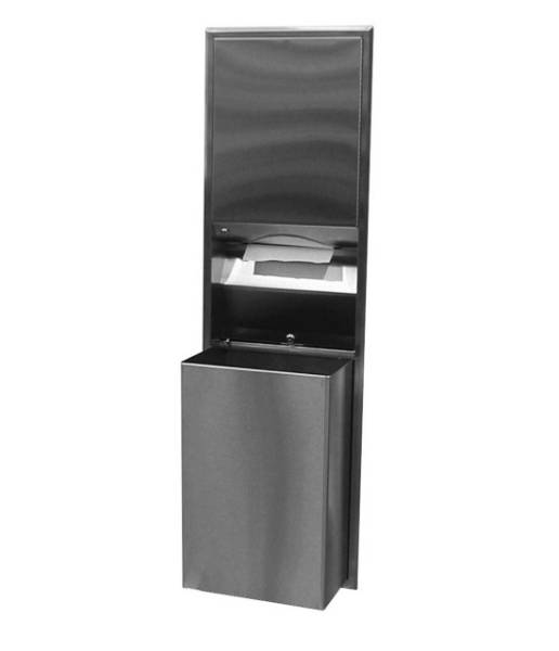 Recessed Convertible Paper Towel Dispenser/ Waste Receptacle B-3947