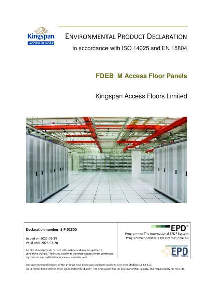 FDEB_M ENVIRONMENTAL PRODUCT DECLARATION
IN ACCORDANCE WITH  ISO 14025 & EN 15804