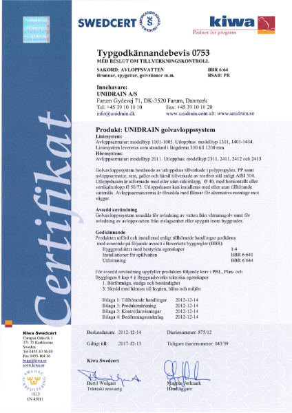 Swedcert Certificate