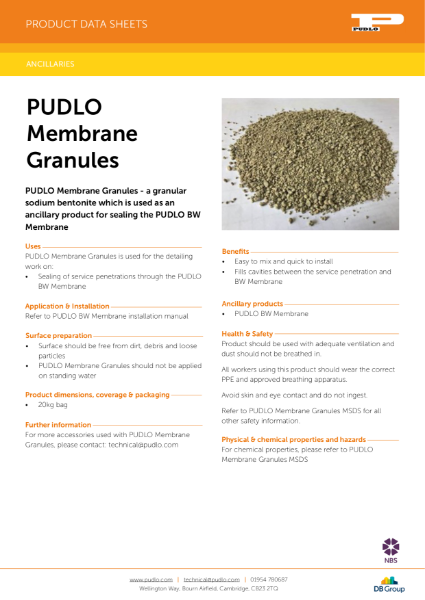 PUDLO Membrane Granules Datasheet