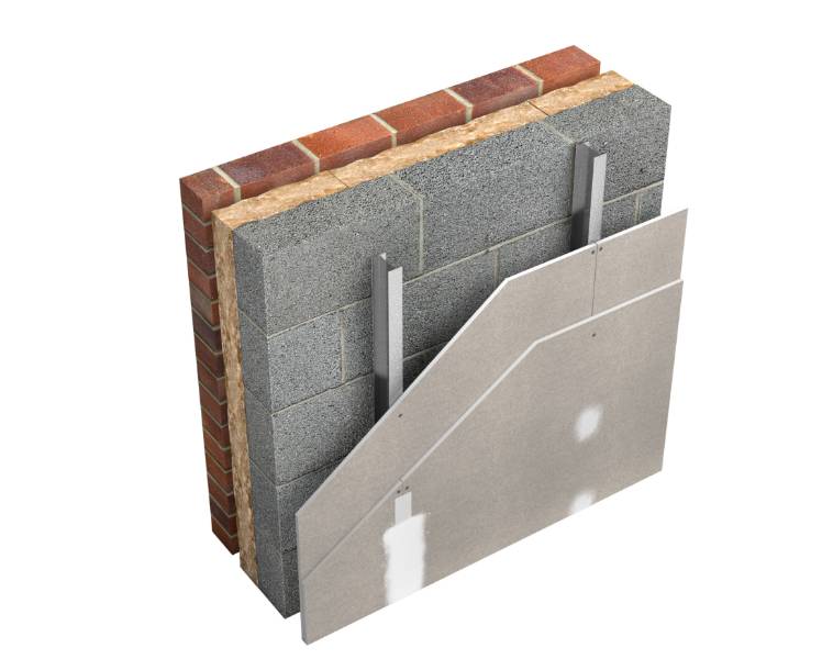 Knauf 'I' Stud Lining (non-fire resistance system): ISL-I-50-055-6-2-12.5-WB-25