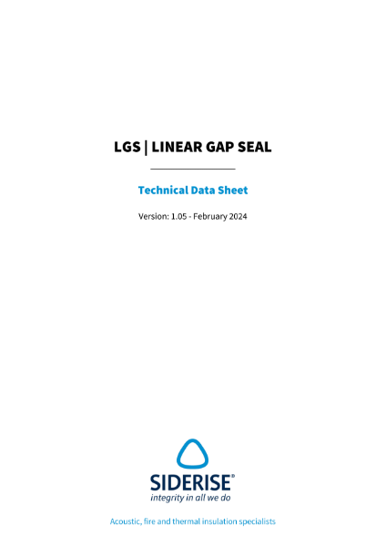 Siderise  LGS Linear Gap Seal - v1.05 Feb 2024