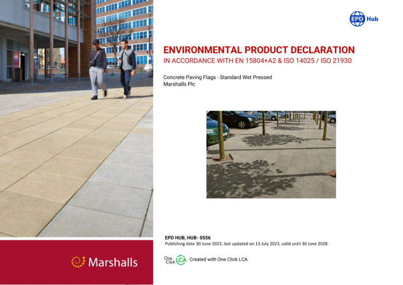 Marshalls Concrete Paving Flags - Standard Wet Pressed EPD