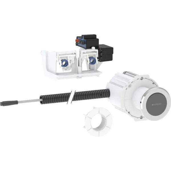 Geberit electronic WC flush control, mains operation, for Sigma concealed cistern 12 cm, with Type 10 RF-controlled button, round