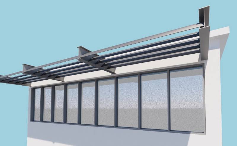 Aluminium Brise Soleil - Solar Shading: Shadex 400 Single Blade - Brise Soleil