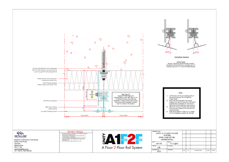 UNITY A1 FLOOR 2 FLOOR
SYSTEM
DEAD LOAD DETAIL
(HORIZONTAL)