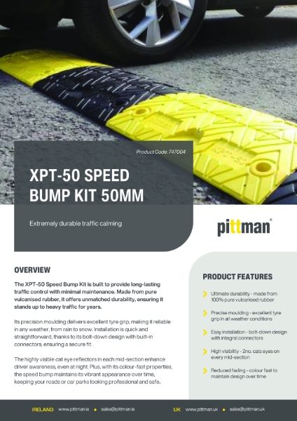 XPT-50 speed bump kit 50mm - Data Sheet