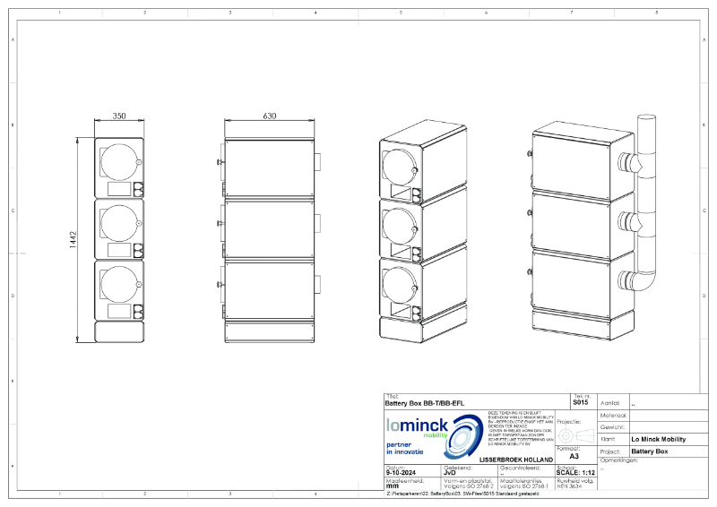 BatteryBox - triple, frame