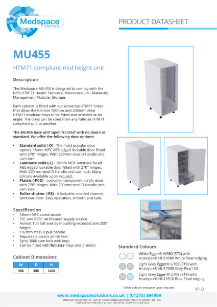MU455 - HTM71 compliant mid height unit