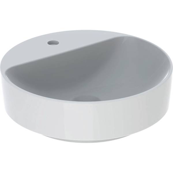 VariForm Lay-on Washbasin, Round, with Tap Hole Bench