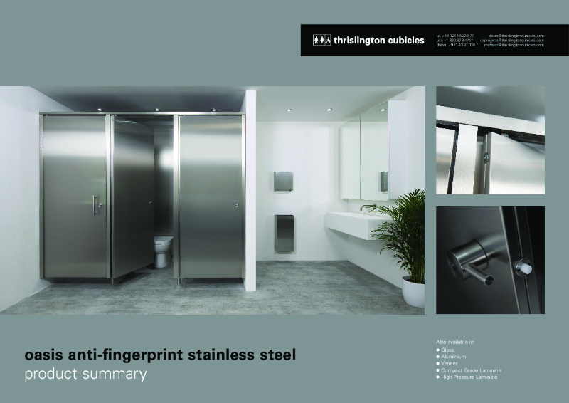 Oasis Anti-fingerprint Stainless Steel-Product Summary-Thrislington
