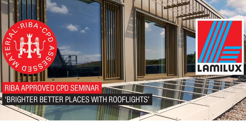Book a RIBA CPD: "Brighter, Better Places with Rooflights" seminar flyer