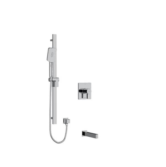 Paradox Shower Rail Kit With Bath Spout Filler 2 Way Thermo Valve