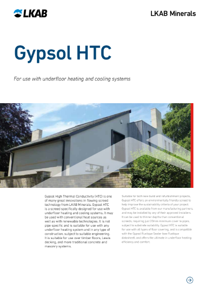 Gypsol HTC Thermally Efficient Screed