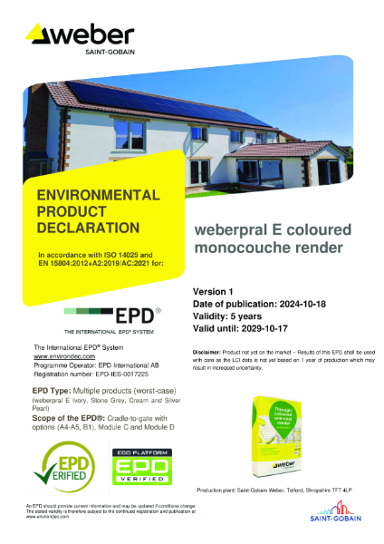 EPD Certificate (weberpral M Colours)