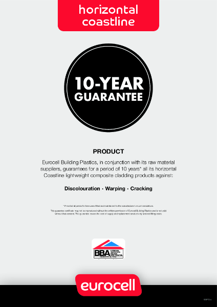 Horizontal Coastline Cladding Product Guarantee