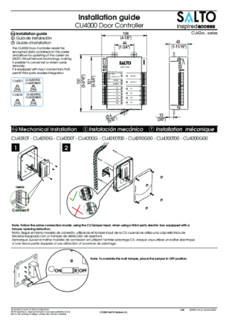 Installation guide CU42E0 Controller