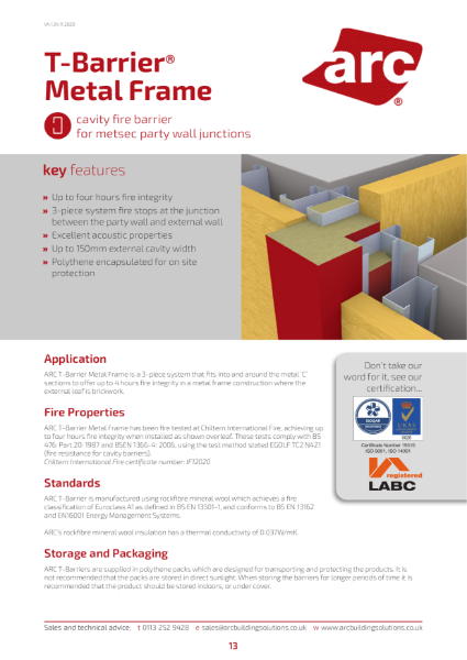 ARC T-Barrier Metal Frame