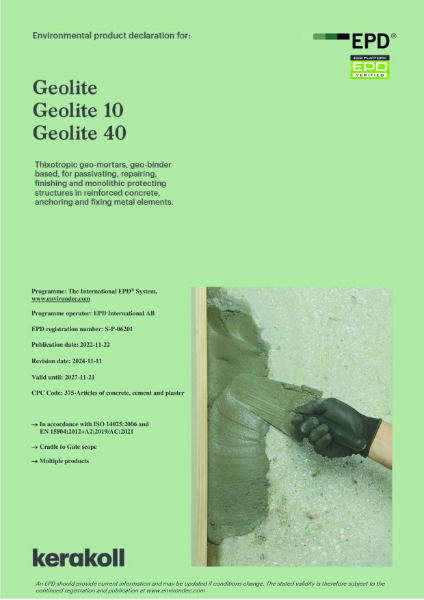 Geolite, Geolite 10, Geolite 40 - EPD 