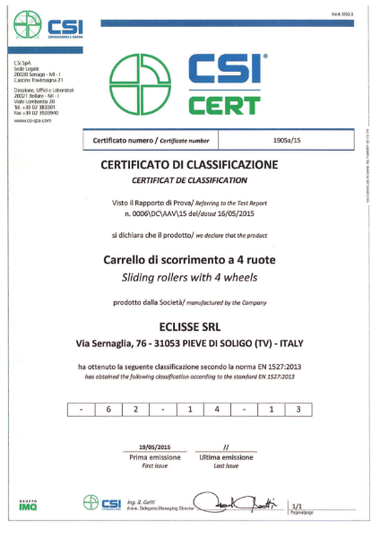 Eclisse ISO 9001:2015