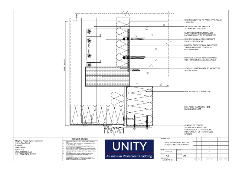 Unity A2 PS-07 Head Interface Technical Drawing