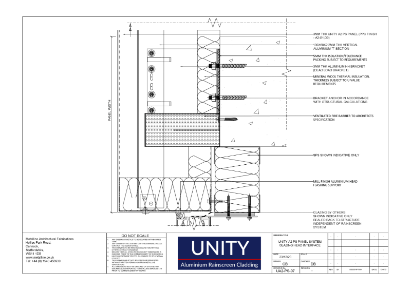 Unity A1 PS-07 Head Interface Technical Drawing