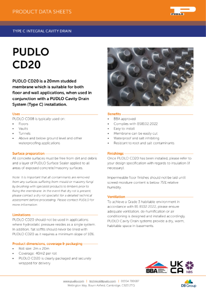 PUDLO CD20 Technical Datasheet