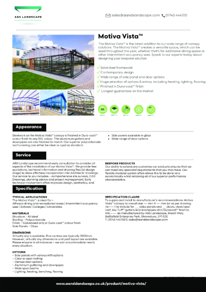 Motiva Vista™ Data Sheet