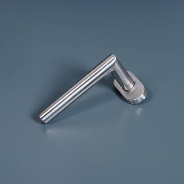 Stainless Steel  Lever Door Handle On Oval Rose - BLU™ KM960 