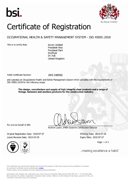 ISO 45001 Occupational Health & Safety Management System