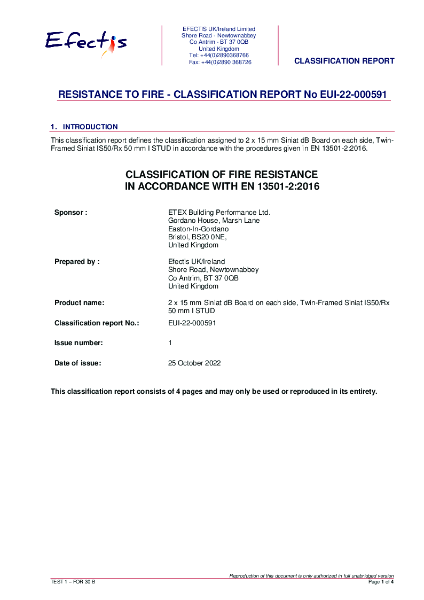 Fire classification report EUI-22-000591