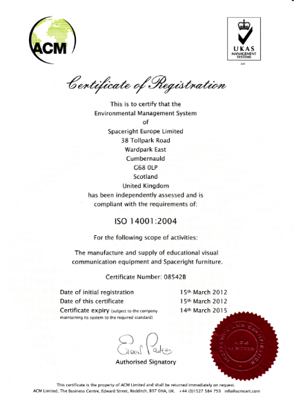 ISO 14001 Certificate