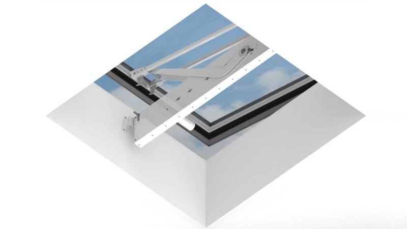 Smoke Lift Glass Skylight FE Smoke Vent - AOV / Smoke vent / SHEV rooflight