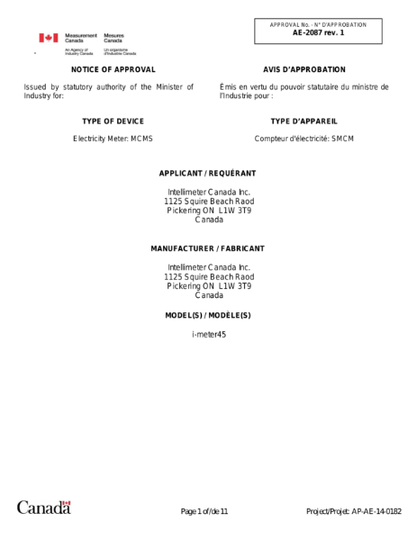 Certificate of Approval cdfa