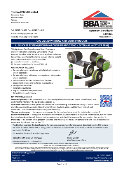 BBA Agrément Certificate