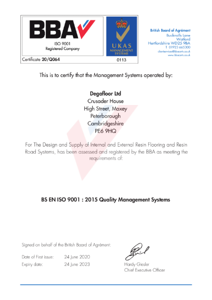 BS EN ISO 9001 : 2015 Quality Management System