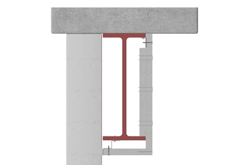 2 Sided Beam Protection up to 600 mm Deep and 325 mm Wide. Board fix to Angle, Z section fix to beam  - ST P250-009S