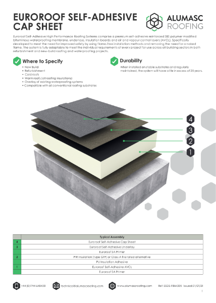 Euroroof Self-Adhesive Bituminous Membrane Data Sheet