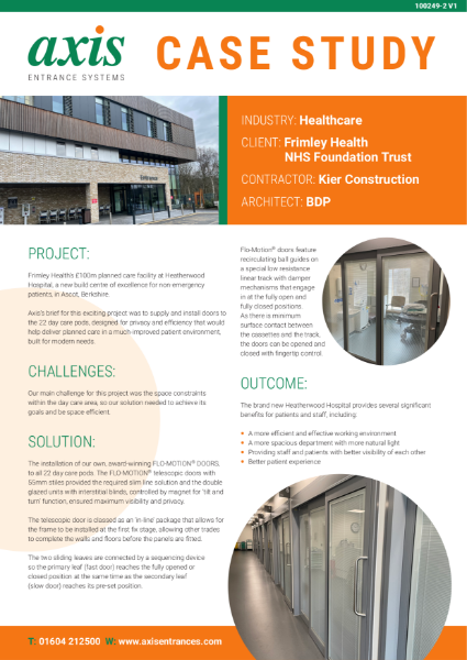 Axis Case Study 36 Heatherwood Hospital