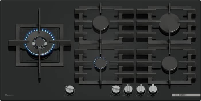 Series 6 gas hobs, 60cm, 75cm, 90cm width options
