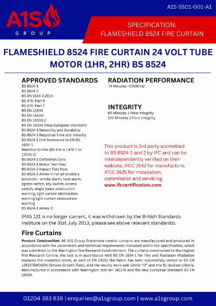 A1S Group Specification Sheet: Flameshield 8524