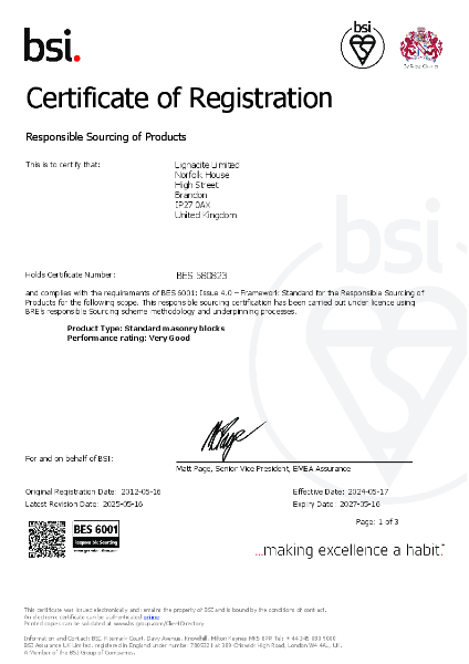 BES 6001 Certificate