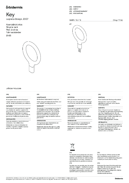 Key Bike Rack Installation Manual (Diameter 65)