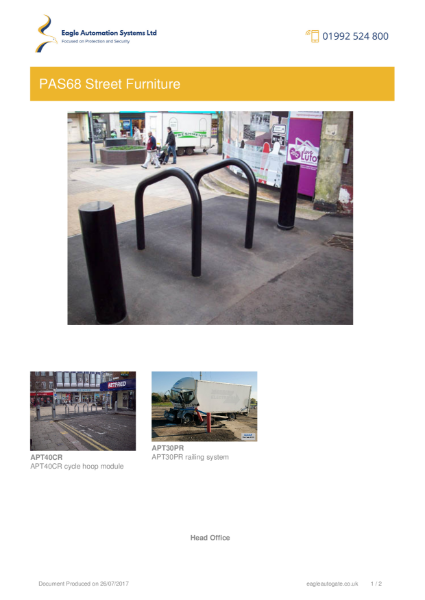 Eagle PAS68 Street Furniture