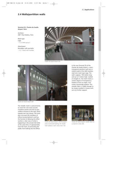 Wall cladding and partition walls - Charles de Gaulle Airport